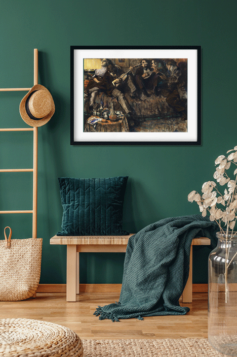 Bohème Painting 4 : 3 Horizontal Premium Wall Art Canvas by MeriDeewar