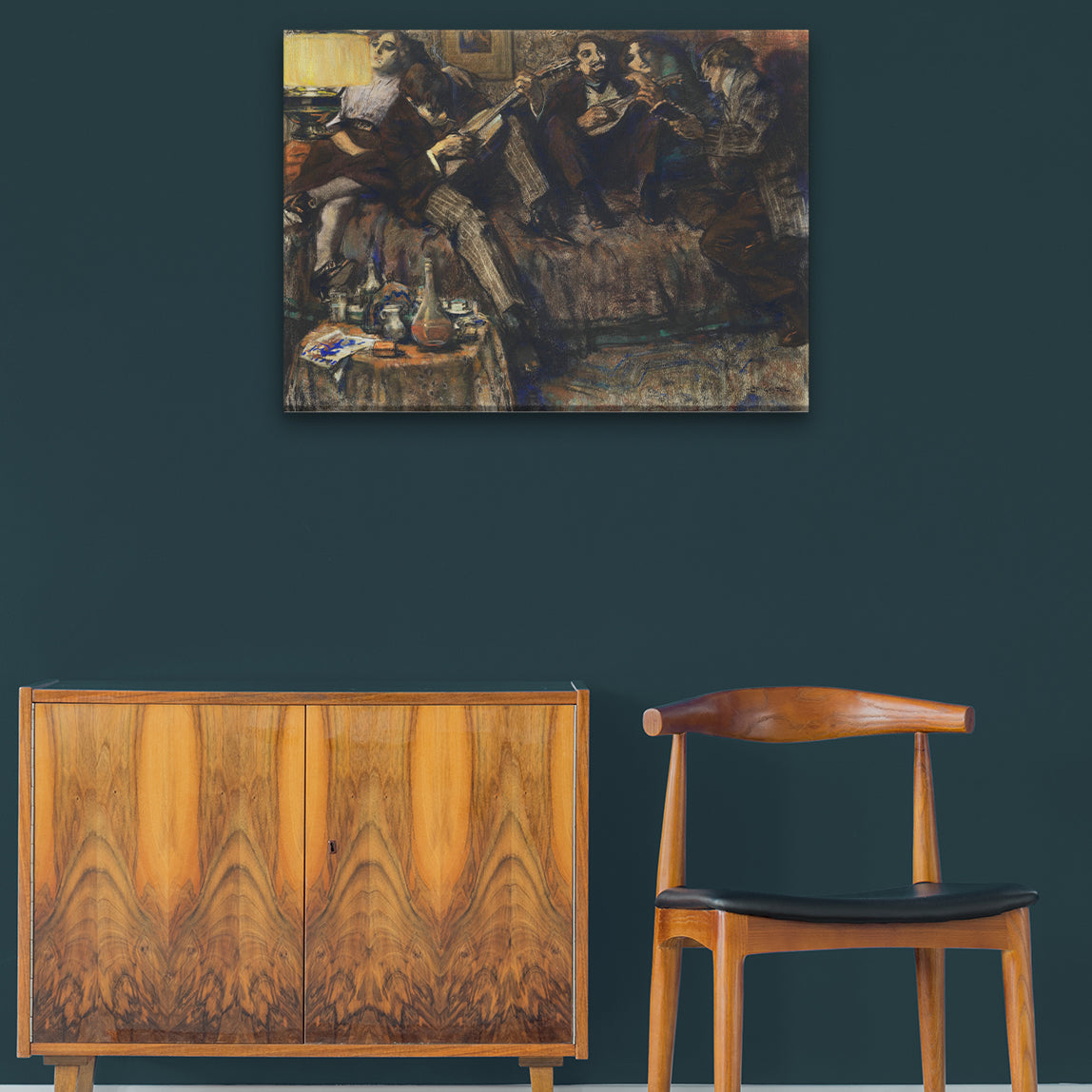 Bohème Painting 4 : 3 Horizontal Premium Wall Art Canvas by MeriDeewar