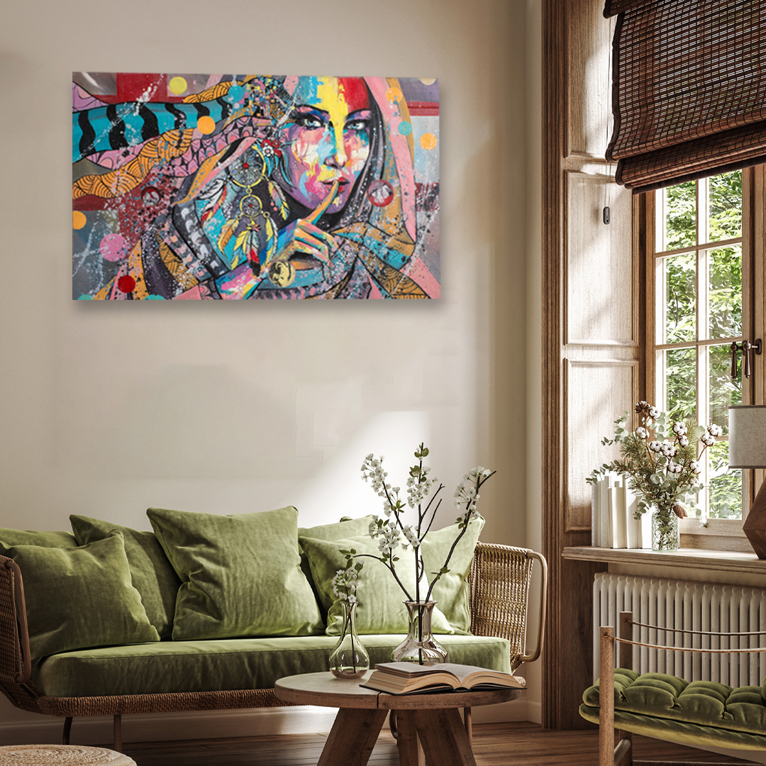 Bohemian Dreams  Wall Painting 4 : 3 Horizontal Premium Wall Art Canvas by MeriDeewar