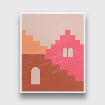 Bohemian modern minimalist abstract aesthetic illustrations Painting 4 :5 Vertical Premium Wall Art Canvas by MeriDeewar