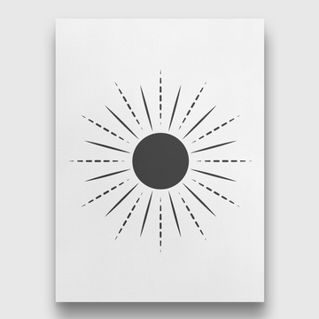Bohemian Rays Painting 3 : 4 Vertical Premium Wall Art Canvas by MeriDeewar