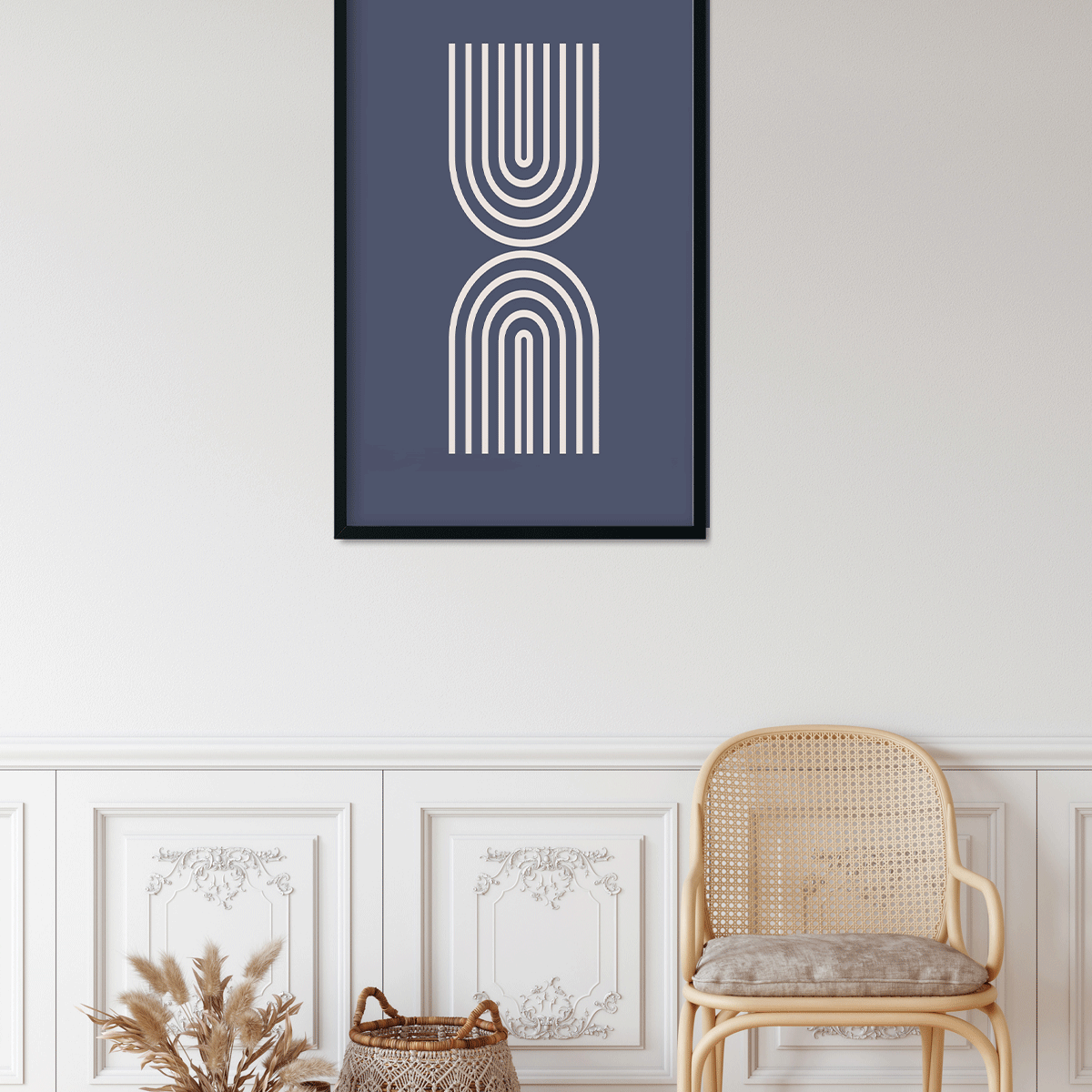 Boho art mid century Painting 2 : 3 Vertical Premium Wall Art Canvas by MeriDeewar