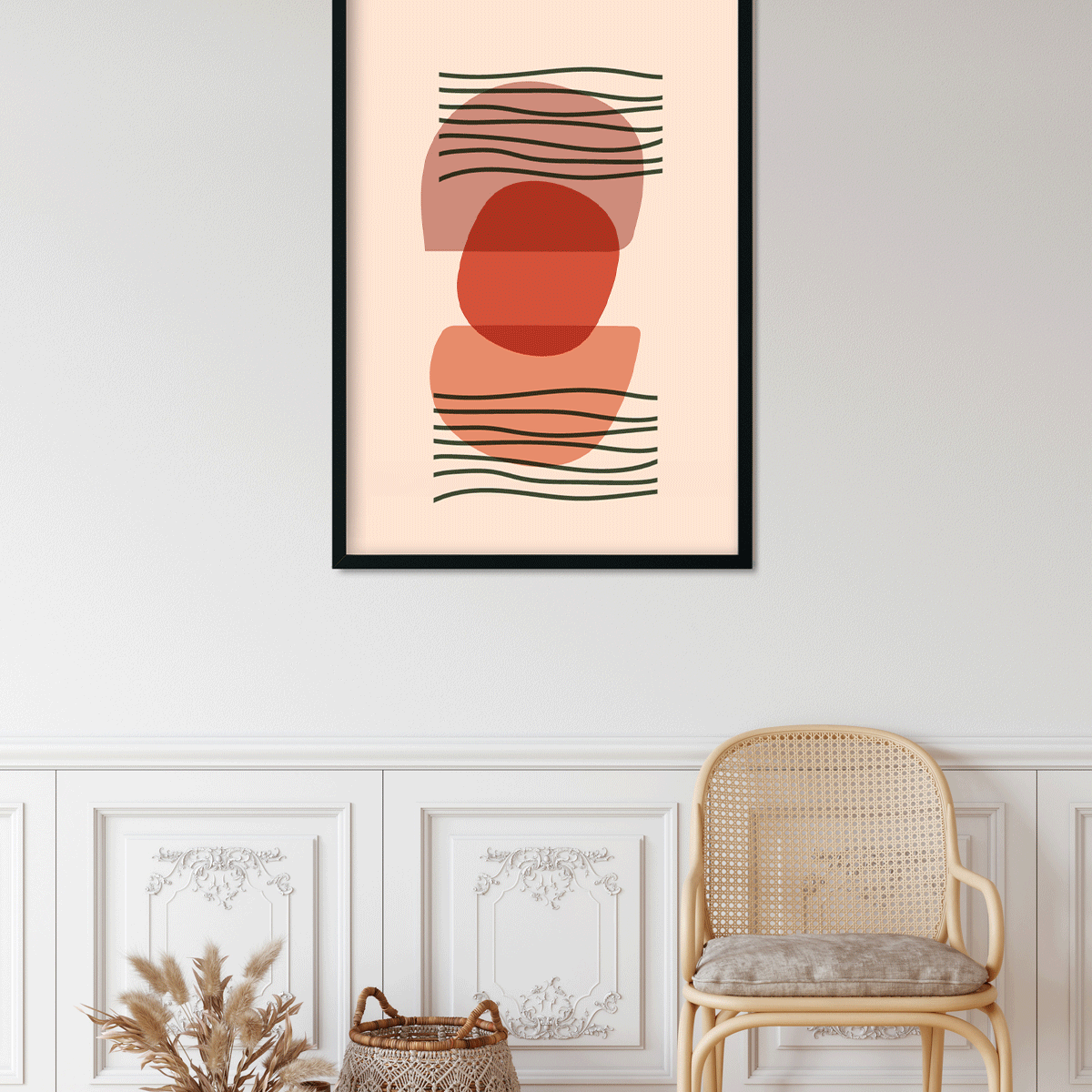 Boho art Painting 4 X 5.5 Vertical Premium Wall Art Canvas by MeriDeewar