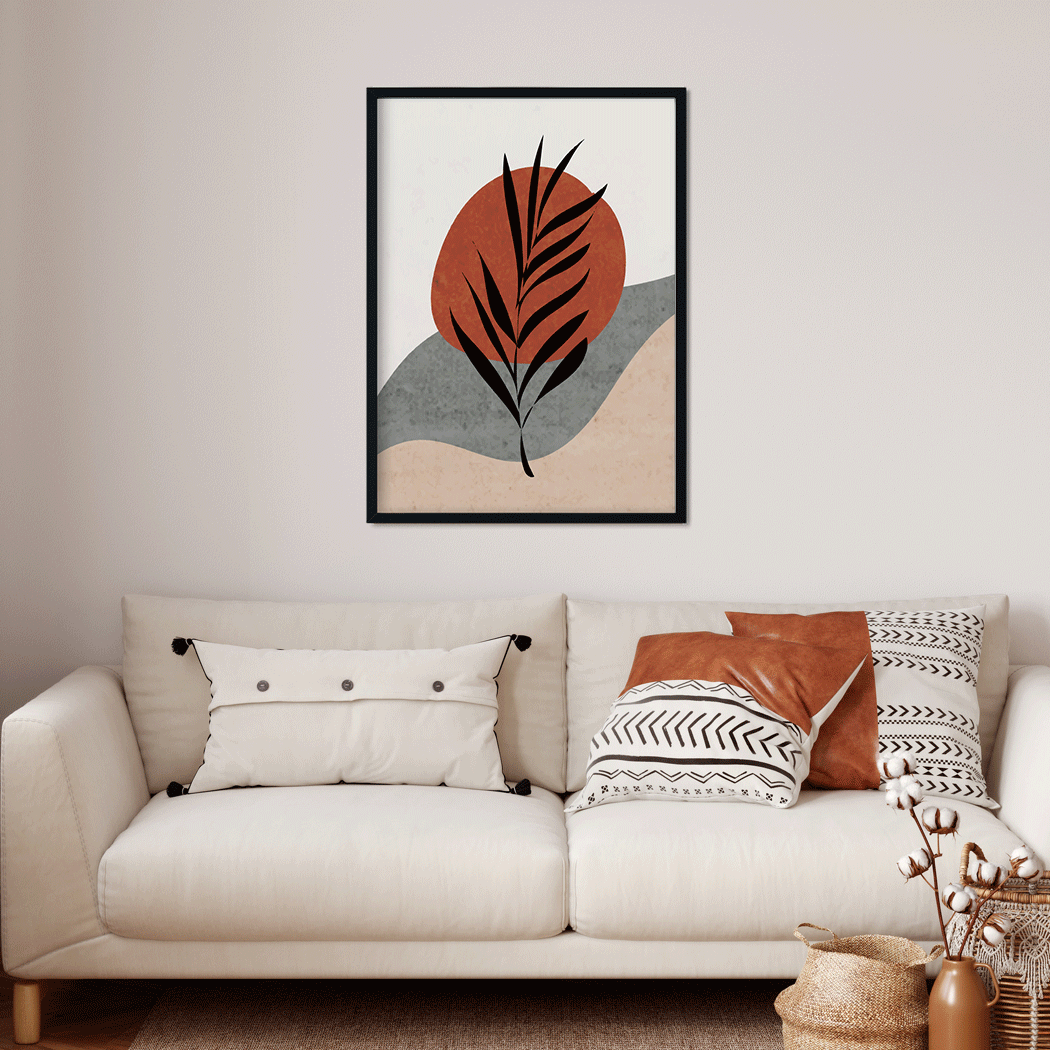 Boho Fern Painting 3 : 4.2 Vertical Premium Wall Art Canvas by MeriDeewar