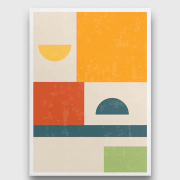 Boho geometric vintage wall art Painting 3 : 4.2 Vertical Premium Wall Art Canvas by MeriDeewar
