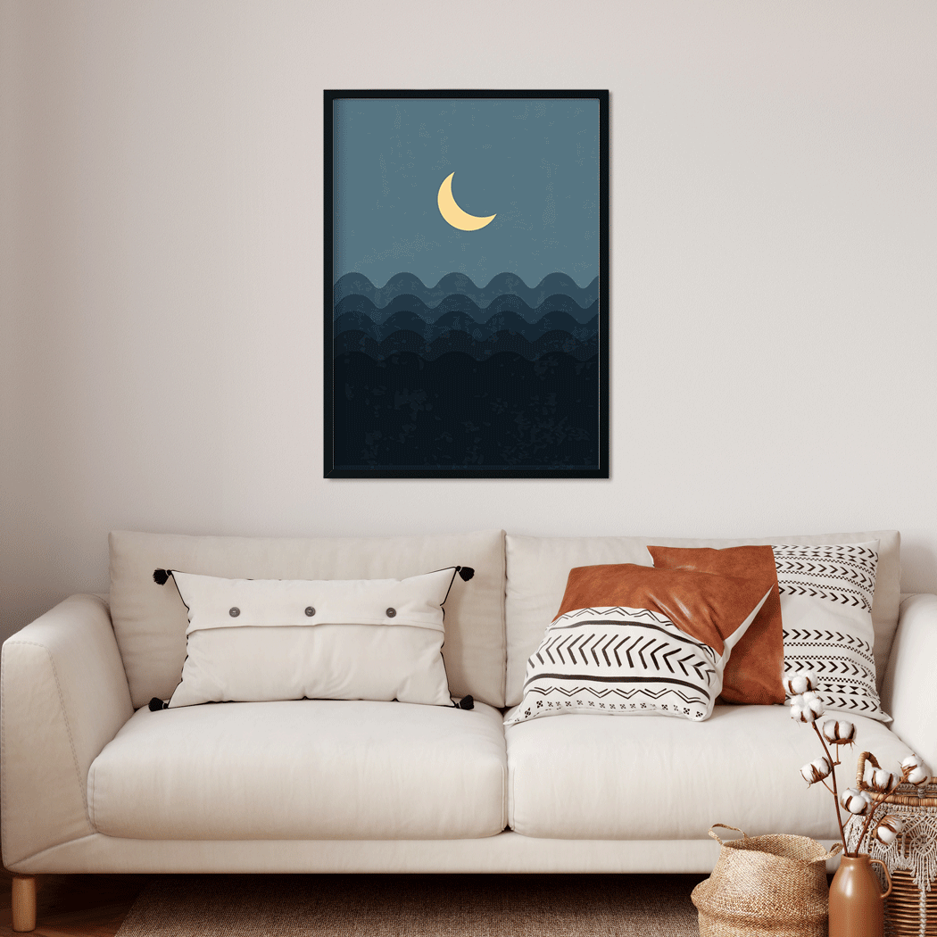 Boho moden landscape Painting 3 : 4 Vertical Premium Wall Art Canvas by MeriDeewar