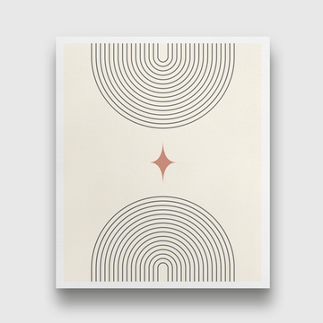 Boho Modern prints with rainbow star moon Painting 5 : 6 Vertical Premium Wall Art Canvas by MeriDeewar
