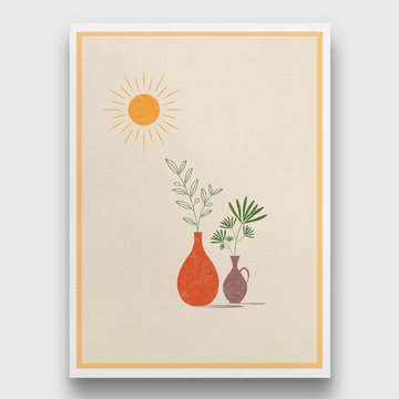 Boho Plant Art Painting 4 X 5.5 Vertical Premium Wall Art Canvas by MeriDeewar