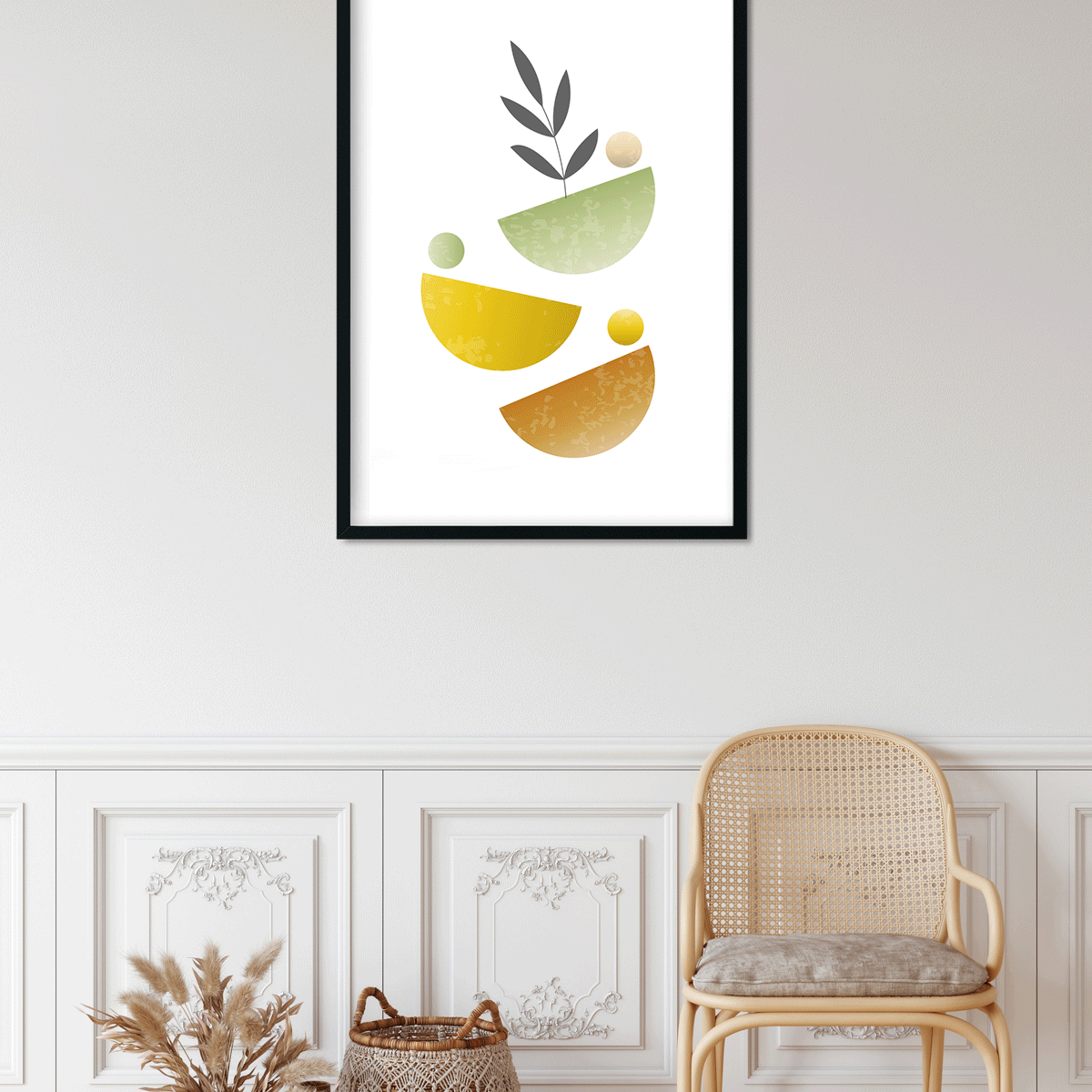 Boho wall art collection Painting 4 X 5.5 Vertical Premium Wall Art Canvas by MeriDeewar