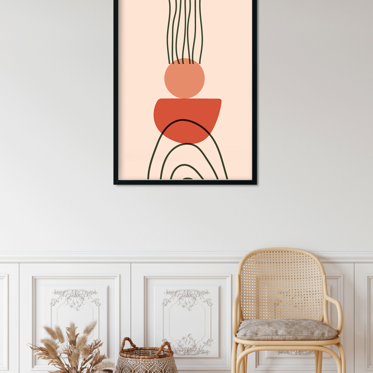 Boho wall Painting 4 X 5.5 Vertical Premium Wall Art Canvas by MeriDeewar