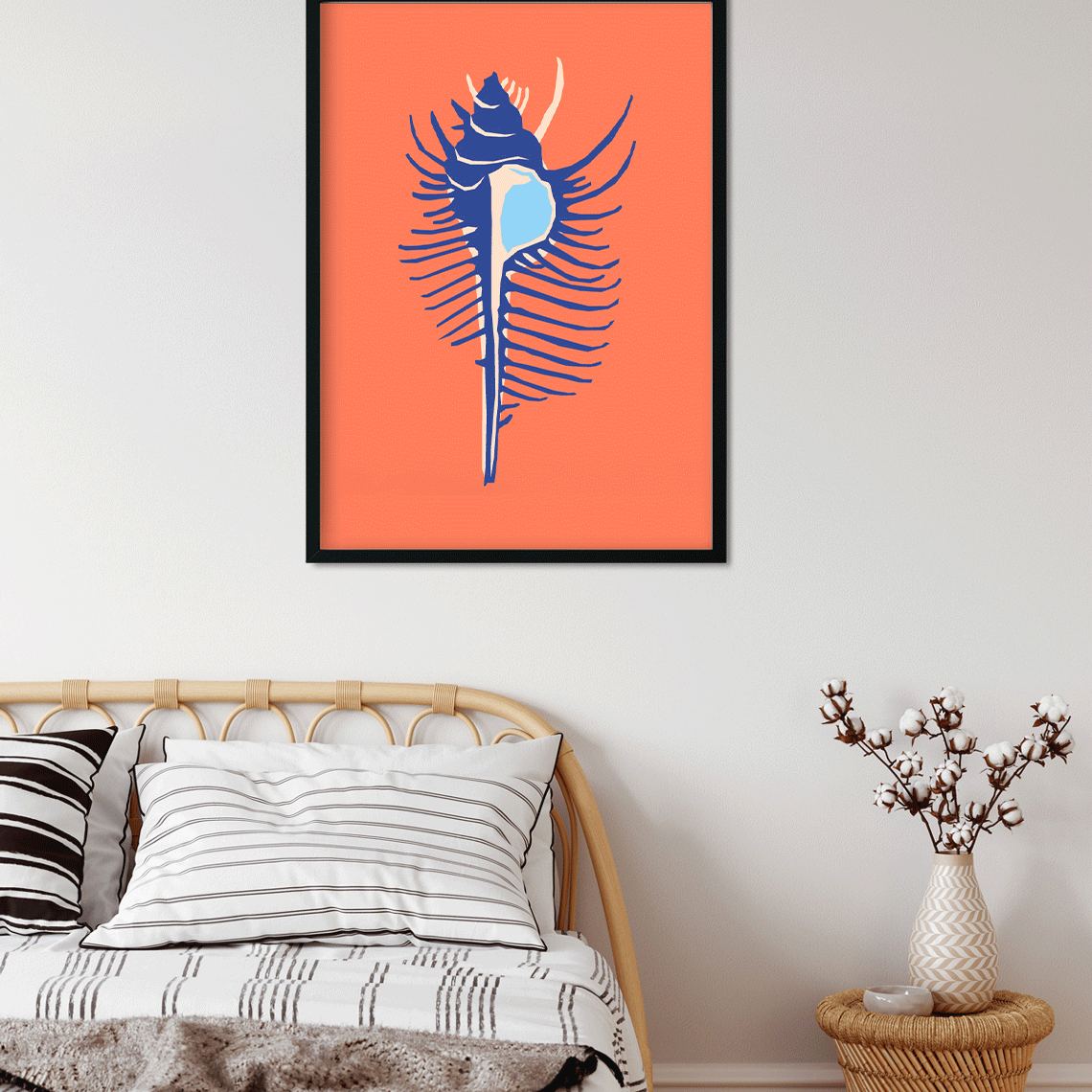 Boho Wildlife minimalistic Painting 3 : 4.2 Vertical Premium Wall Art Canvas by MeriDeewar
