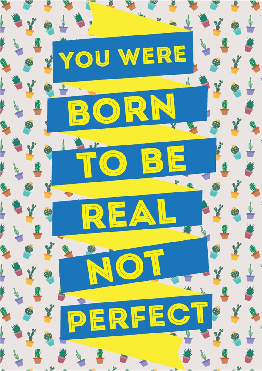 Born to be real poster Poster A3 / Poster Premium Wall Art Canvas by MeriDeewar