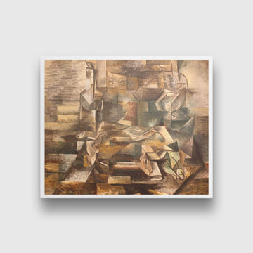 Bottle and Fishes Painting - Meri Deewar 1 : 1 Square Premium Wall Art Canvas by MeriDeewar