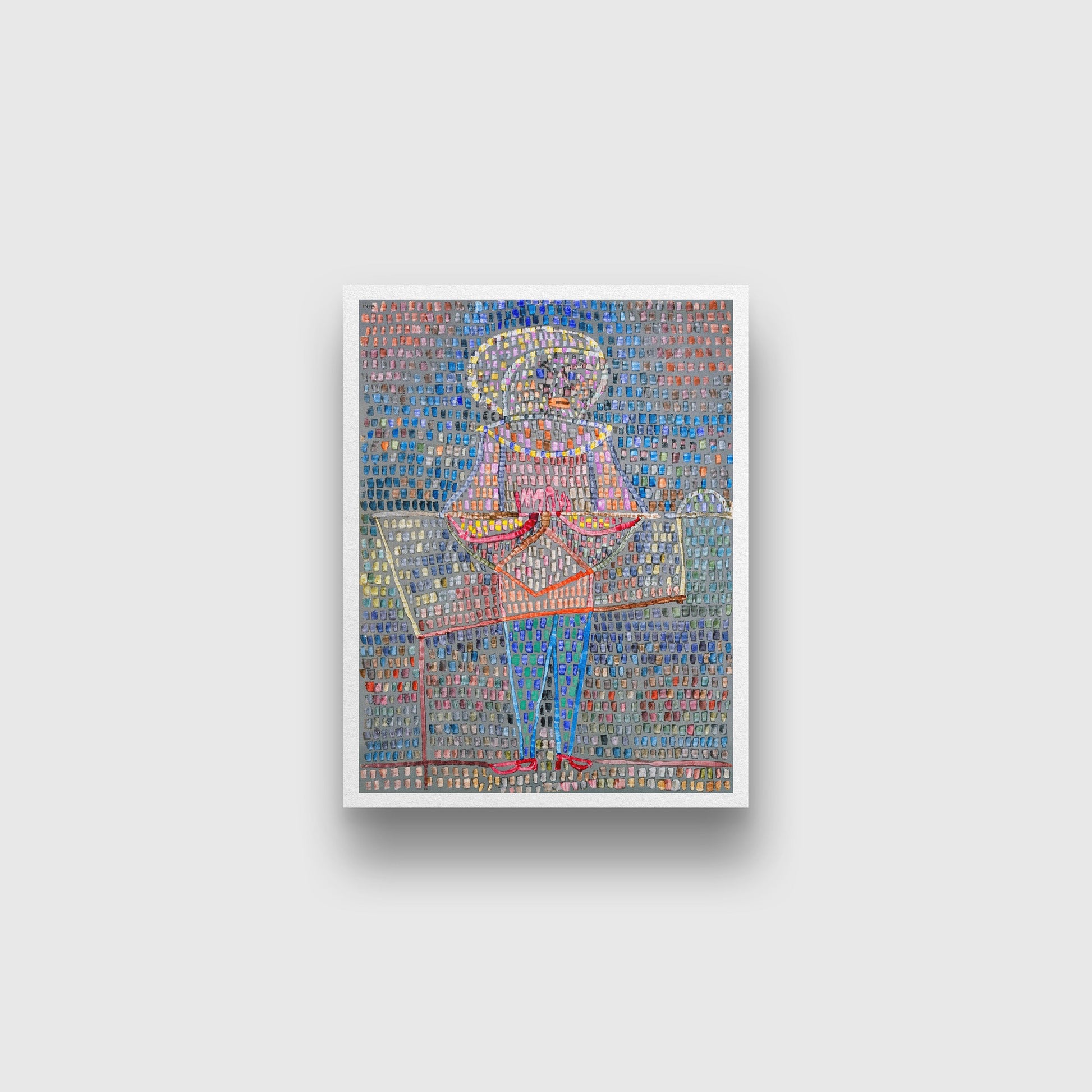 Boy in Fancy Dress painting - Meri Deewar 3 : 4 Vertical Premium Wall Art Canvas by MeriDeewar