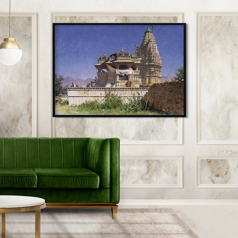 Brahminic temple in adelnure Painting-Meri Deewar 3 : 2 Horizontal Premium Wall Art Canvas by MeriDeewar