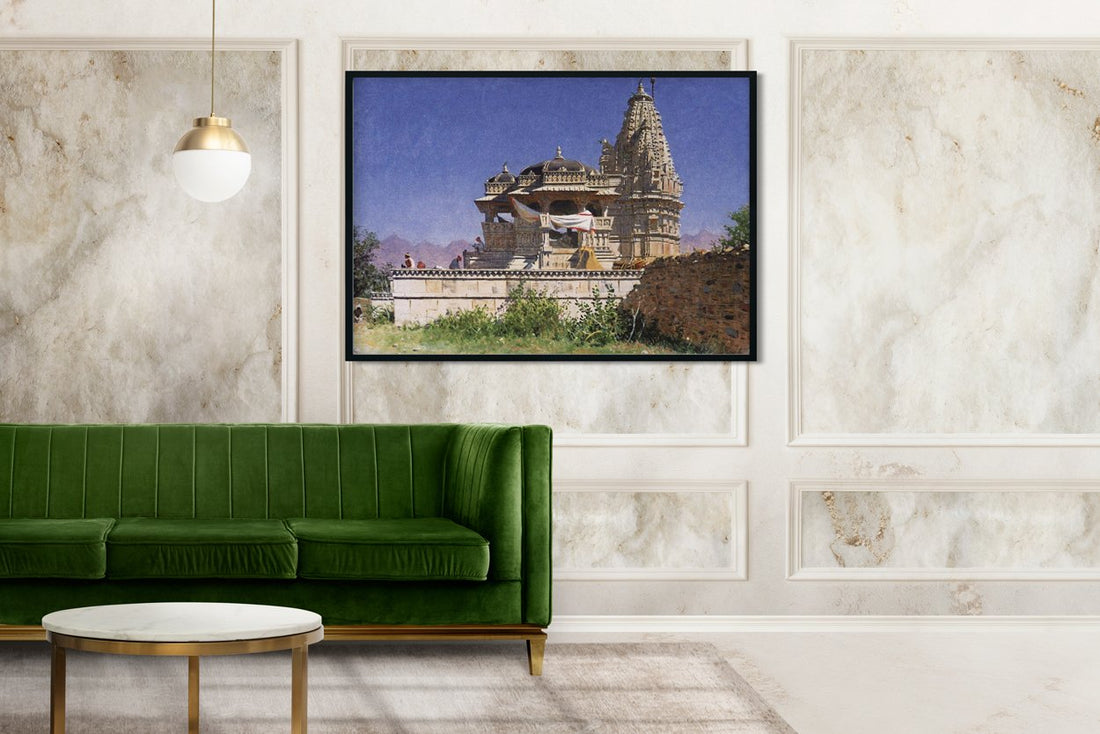 Brahminic temple in adelnure Painting-Meri Deewar 3 : 2 Horizontal Premium Wall Art Canvas by MeriDeewar