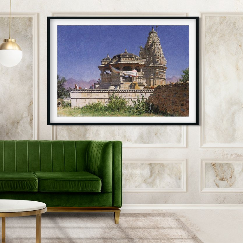 Brahminic temple in adelnure Painting-Meri Deewar 3 : 2 Horizontal Premium Wall Art Canvas by MeriDeewar