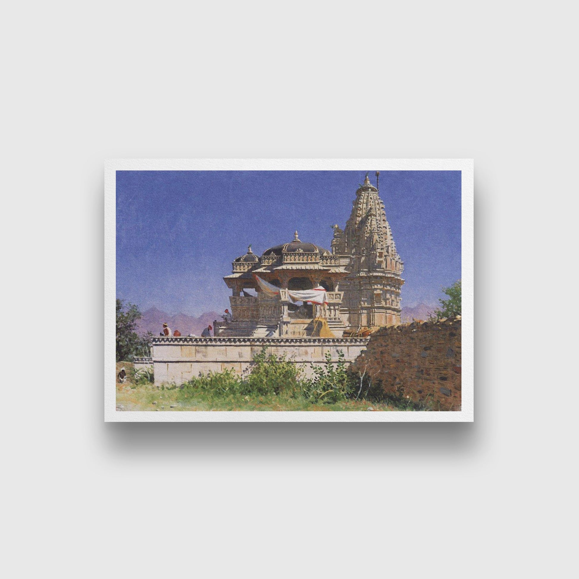 Brahminic temple in adelnure Painting-Meri Deewar 3 : 2 Horizontal Premium Wall Art Canvas by MeriDeewar