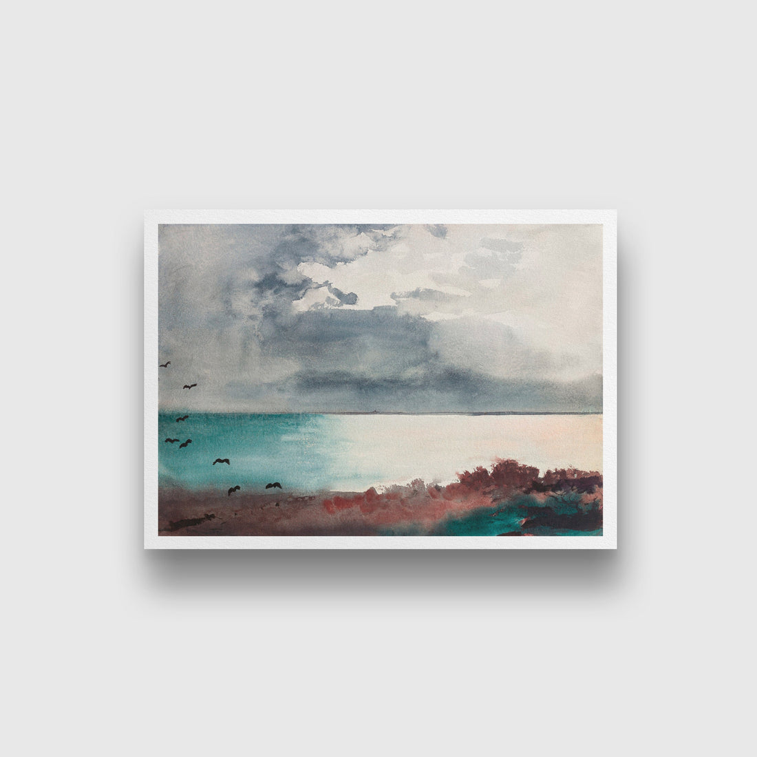 Breaking Storm, Coast of Maine painting - Meri Deewar 3 : 2 Horizontal Premium Wall Art Canvas by MeriDeewar