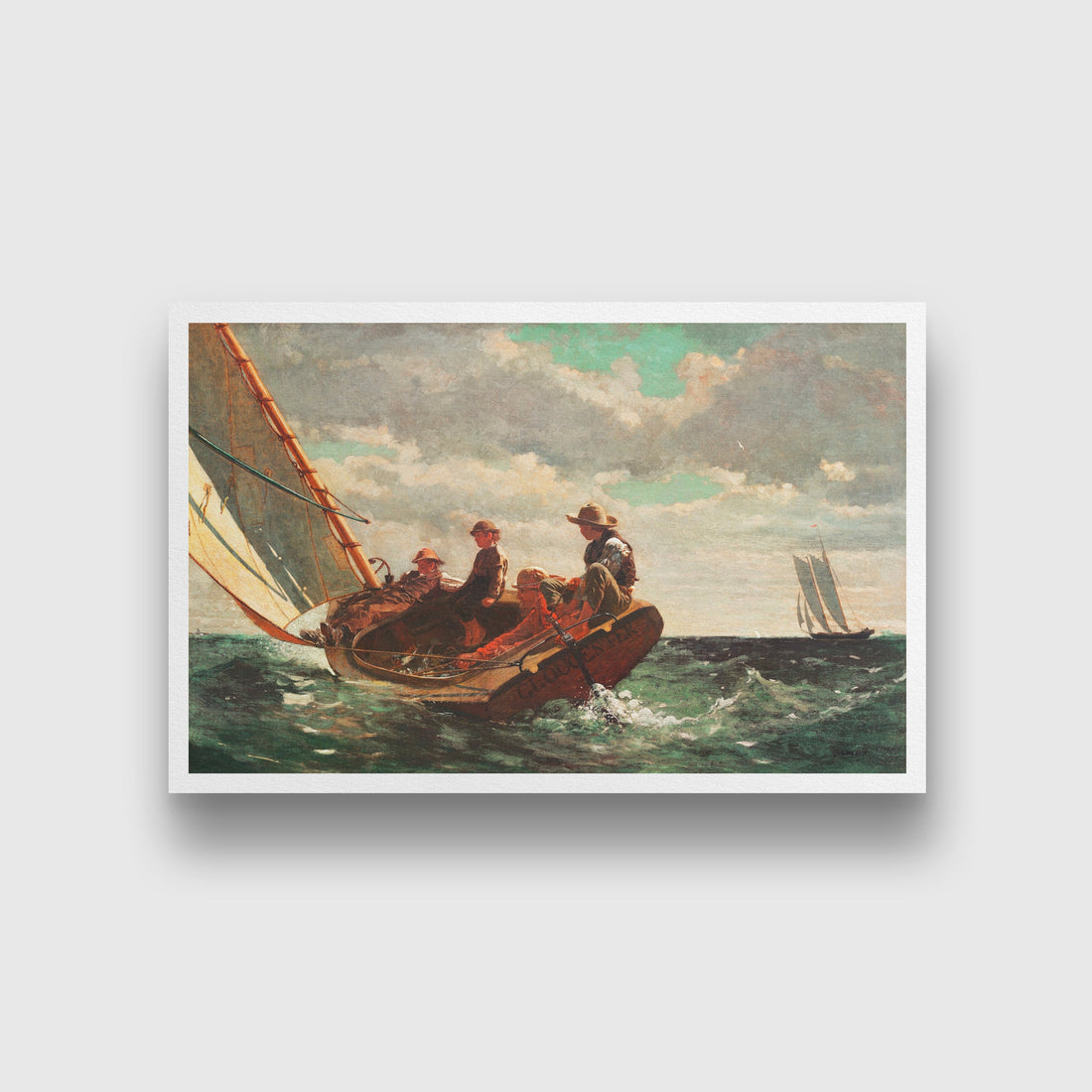 Breezing Up, A Fair Wind painting - Meri Deewar 3 : 2 Horizontal Premium Wall Art Canvas by MeriDeewar