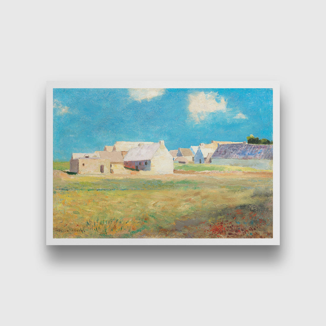 Breton Village painting 3 : 2 Horizontal Premium Wall Art Canvas by MeriDeewar