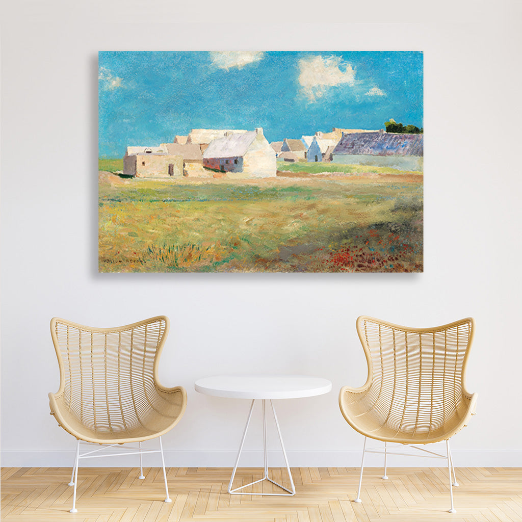 Breton Village painting 3 : 2 Horizontal Premium Wall Art Canvas by MeriDeewar