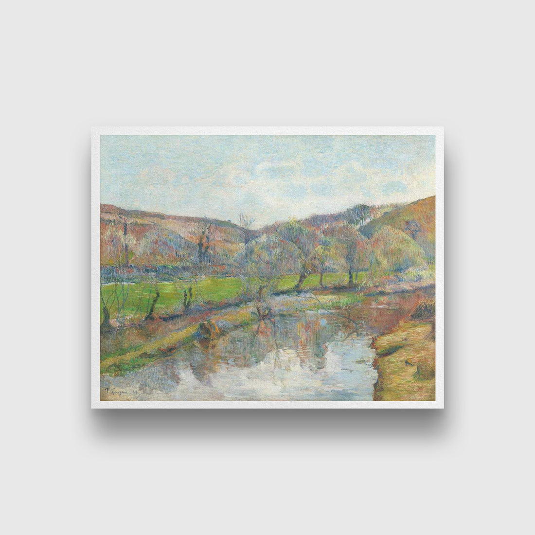 Brittany Landscape Painting-Meri Deewar 4 :5 Vertical Premium Wall Art Canvas by MeriDeewar