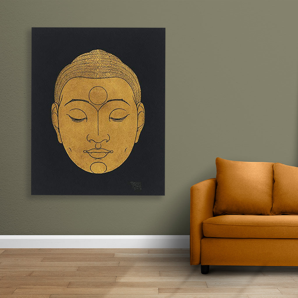 Buddha Reijer Stolk Painting - Meri Deewar 4 :5 Vertical Premium Wall Art Canvas by MeriDeewar