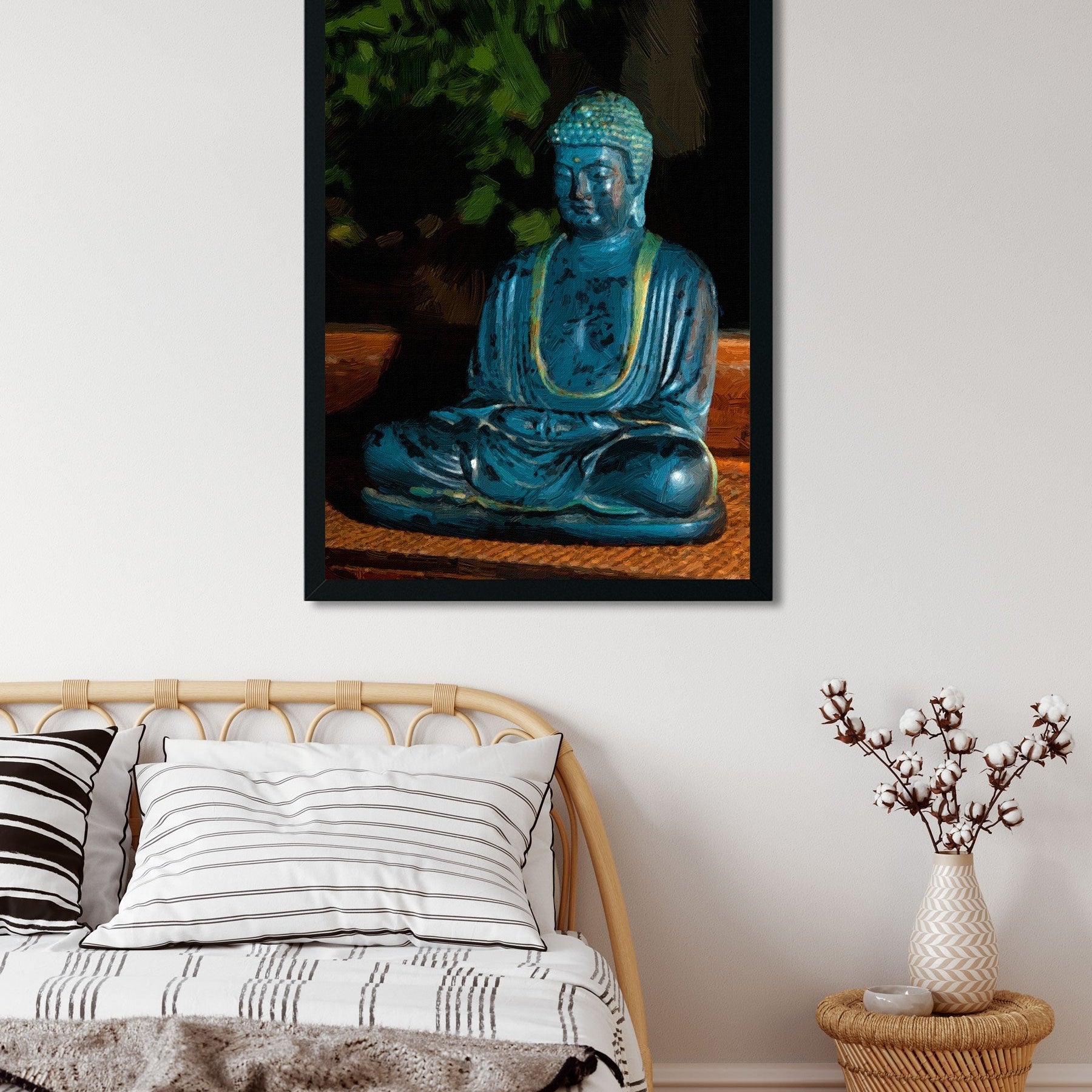 Buddha statue Painting - Meri Deewar 2 : 3 Vertical Premium Wall Art Canvas by MeriDeewar