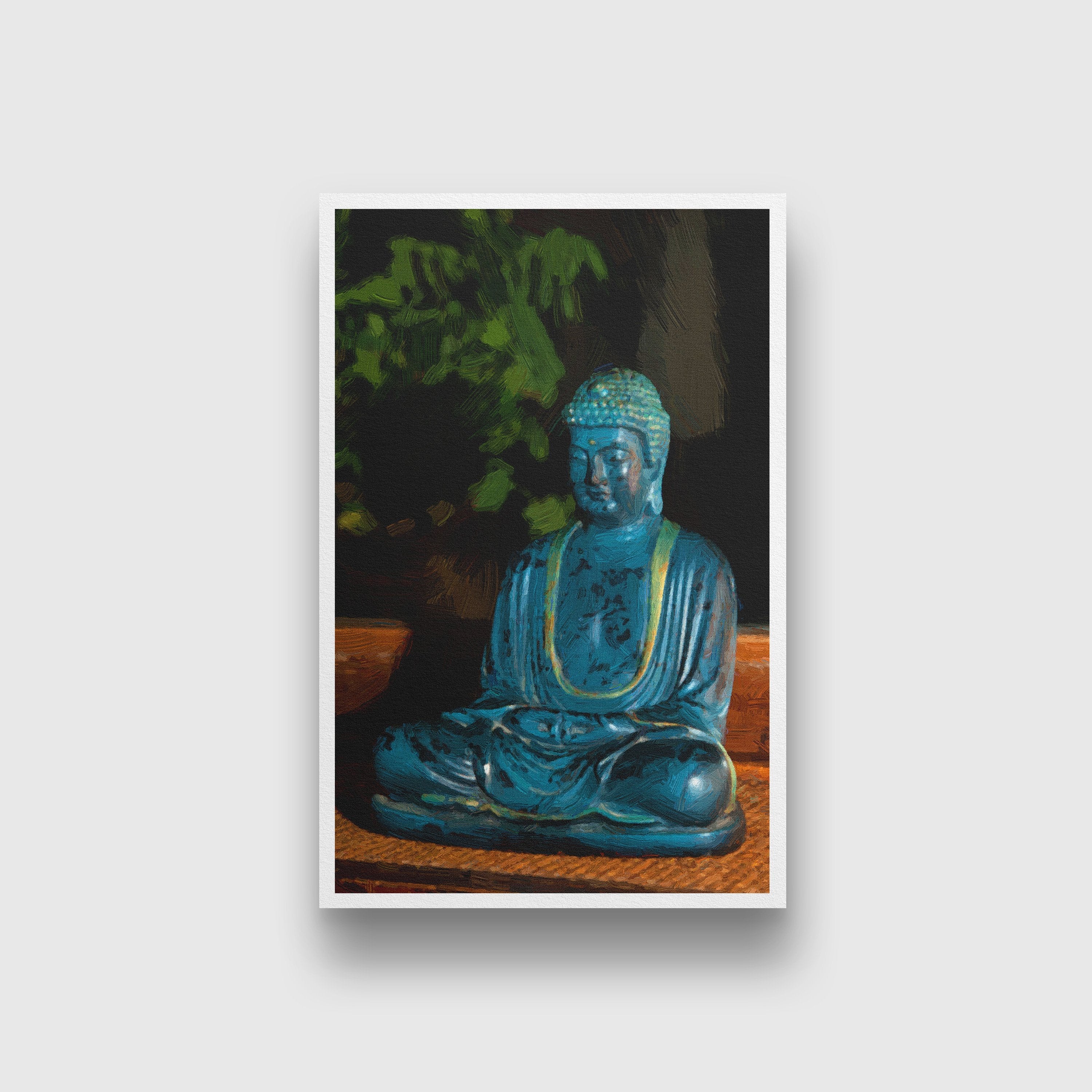 Buddha statue Painting - Meri Deewar 2 : 3 Vertical Premium Wall Art Canvas by MeriDeewar