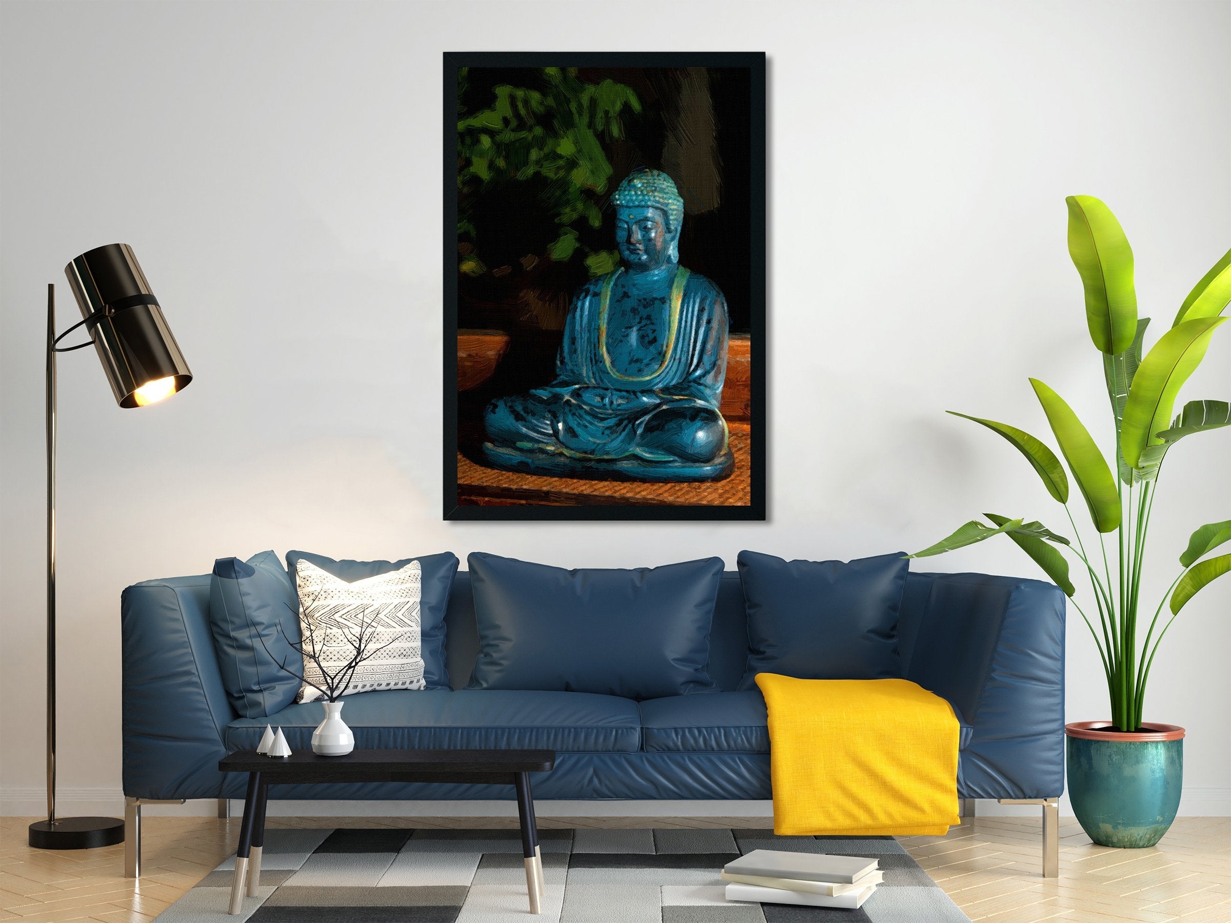 Buddha statue Painting - Meri Deewar 2 : 3 Vertical Premium Wall Art Canvas by MeriDeewar