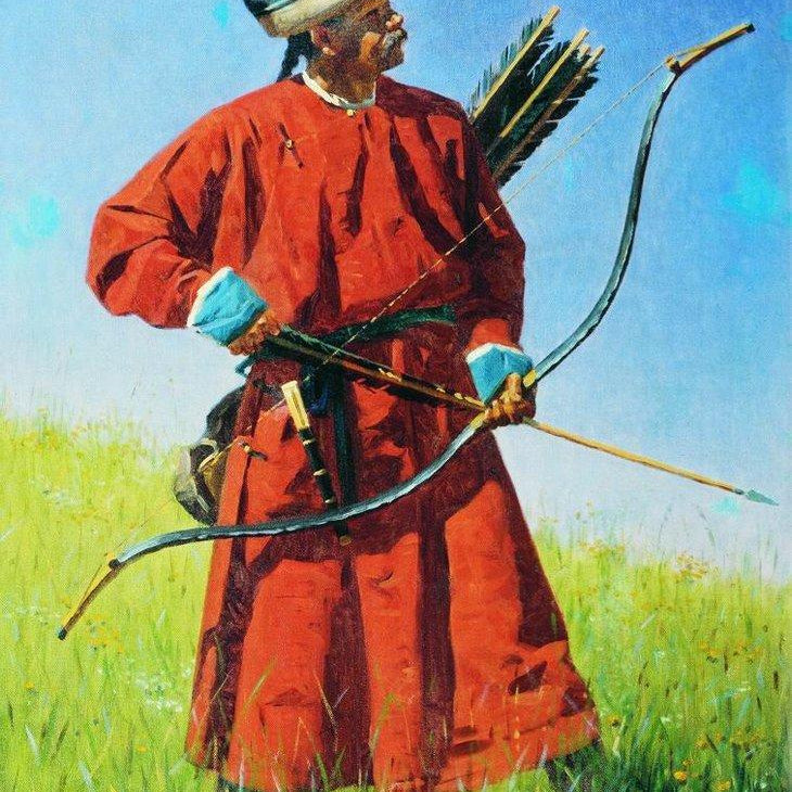 Bukhara soldiers sarbaz Painting-Meri Deewar 3 : 4.2 Vertical Premium Wall Art Canvas by MeriDeewar