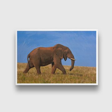 Bull elephant painting - Meri Deewar 3 : 2 Horizontal Premium Wall Art Canvas by MeriDeewar