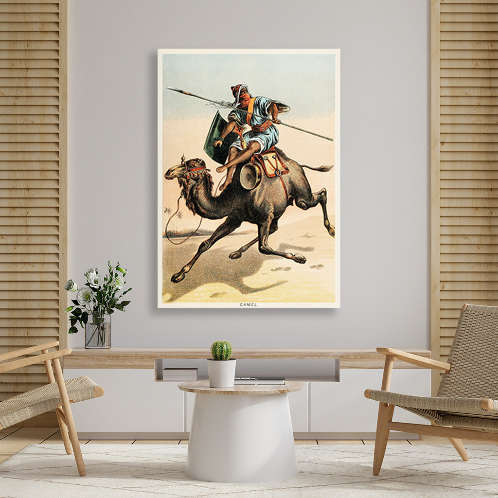 Camel - painting 3 : 4.2 Vertical Premium Wall Art Canvas by MeriDeewar