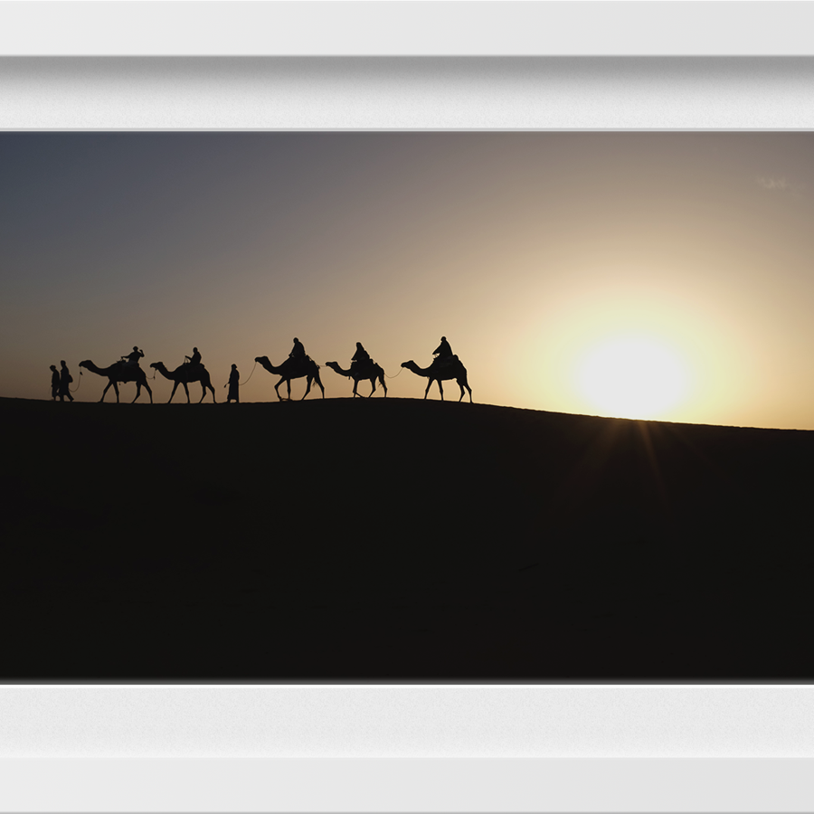 Camel Ride Painting-Meri Deewar 3 : 2 Horizontal Premium Wall Art Canvas by MeriDeewar