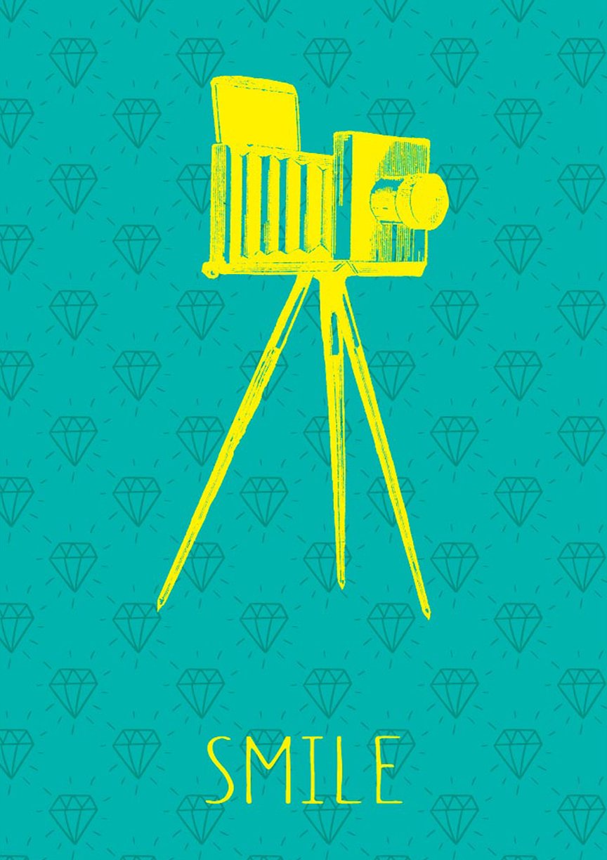 Camera Lineart Poster 2 : 3 Vertical Premium Wall Art Canvas by MeriDeewar