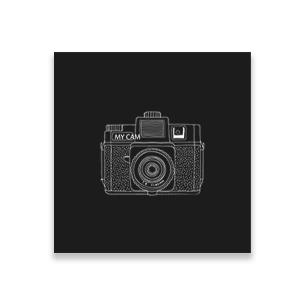 camera photography painting 1 : 1 Square Premium Wall Art Canvas by MeriDeewar