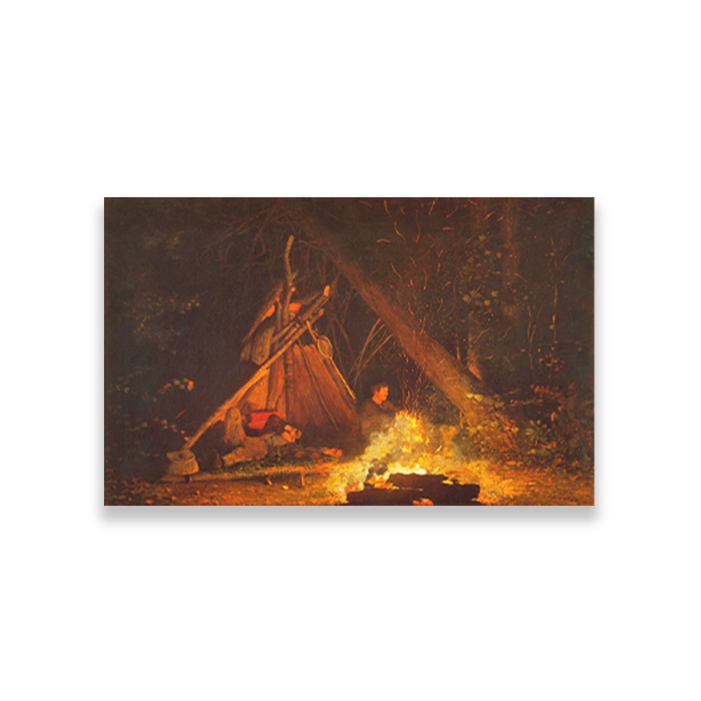 Camp Fire painting - Meri Deewar 3 : 2 Horizontal Premium Wall Art Canvas by MeriDeewar