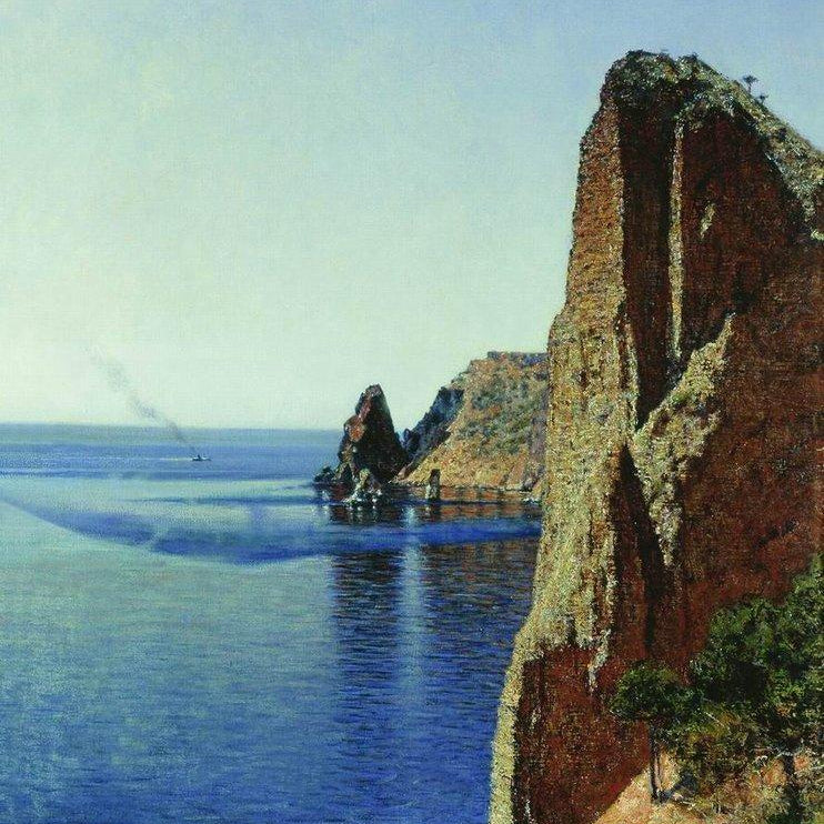 Cape fiolent near sevastopol Painting - Meri Deewar 3 : 4 Vertical Premium Wall Art Canvas by MeriDeewar
