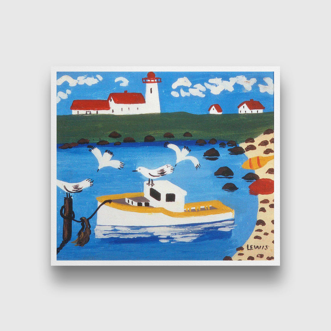 Cape Islander Painting - Meri Deewar 1 : 1 Square Premium Wall Art Canvas by MeriDeewar