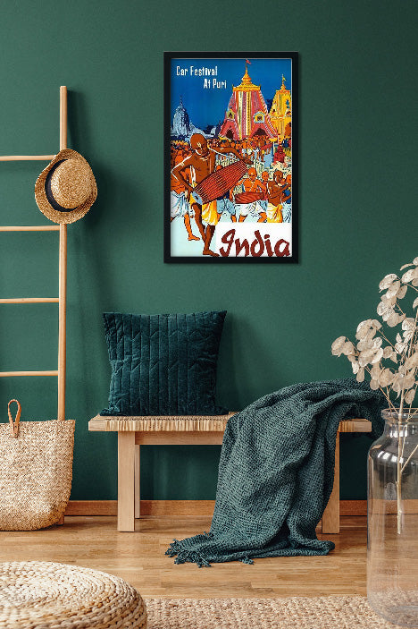 Car Festival At Puri Poster 1 : 2 Vertical Premium Wall Art Canvas by MeriDeewar