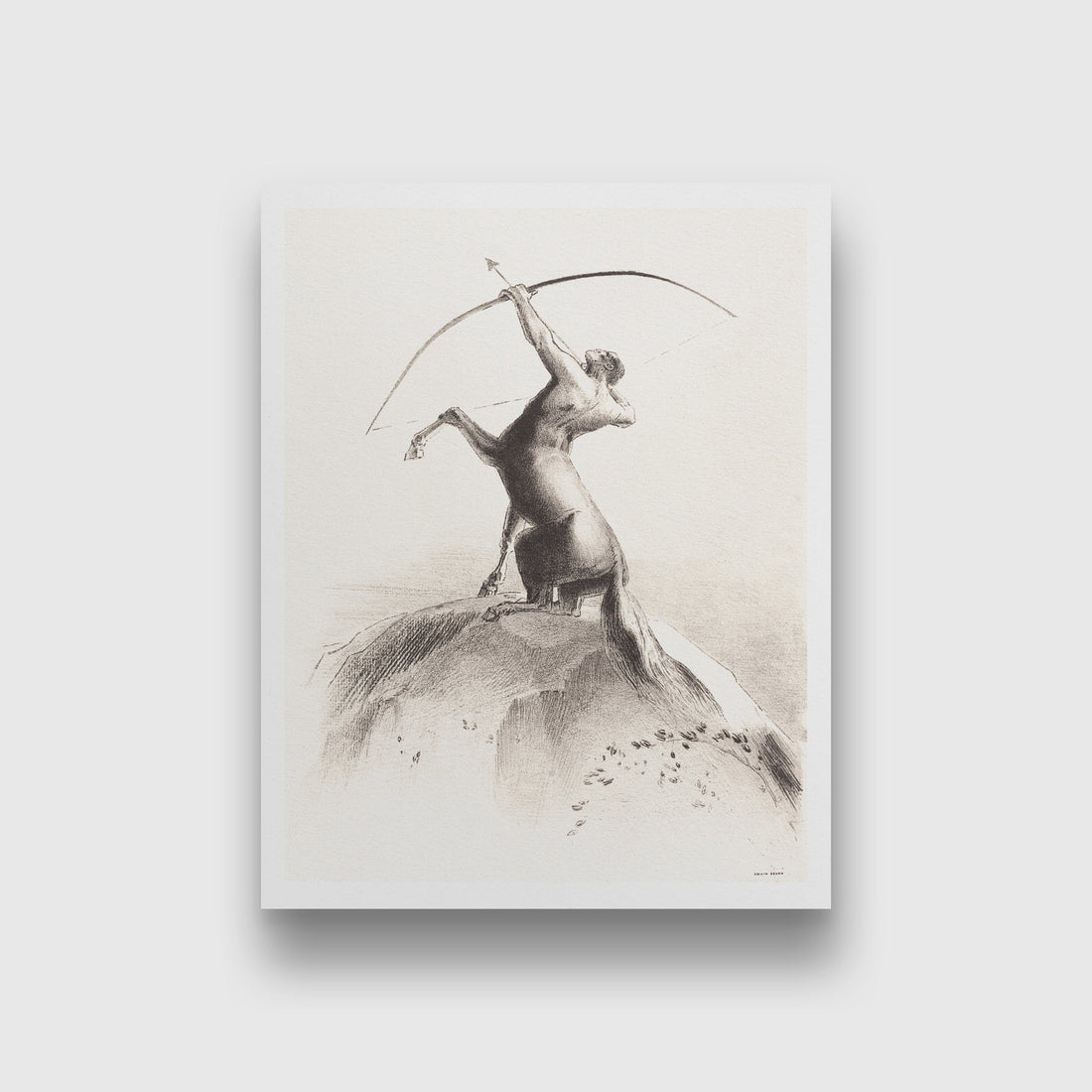 Centaur Aiming at the Clouds painting 4 :5 Vertical Premium Wall Art Canvas by MeriDeewar