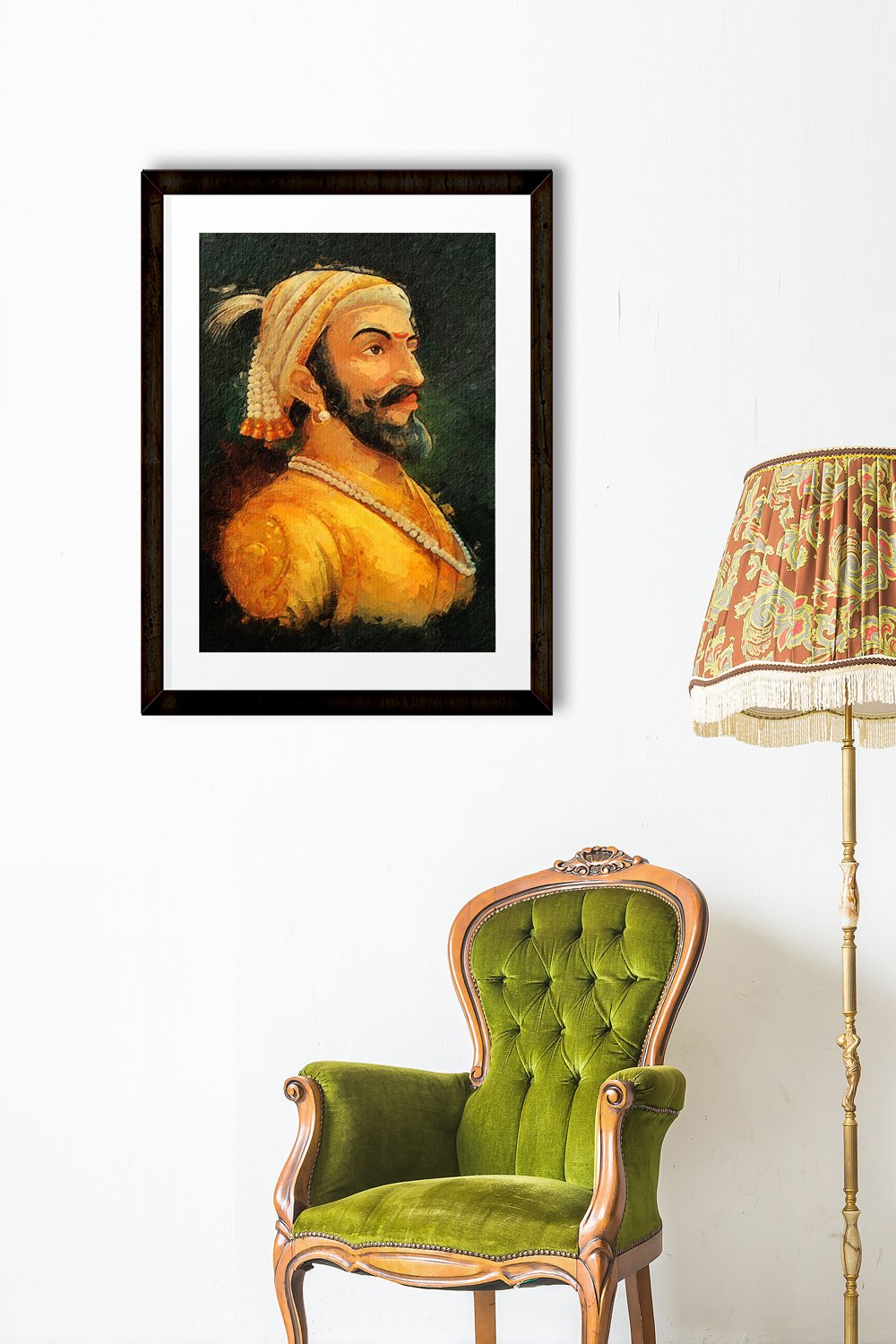 Chatrapati Shivaji Maharaj Painting - Meri Deewar 2 : 3 Vertical Premium Wall Art Canvas by MeriDeewar