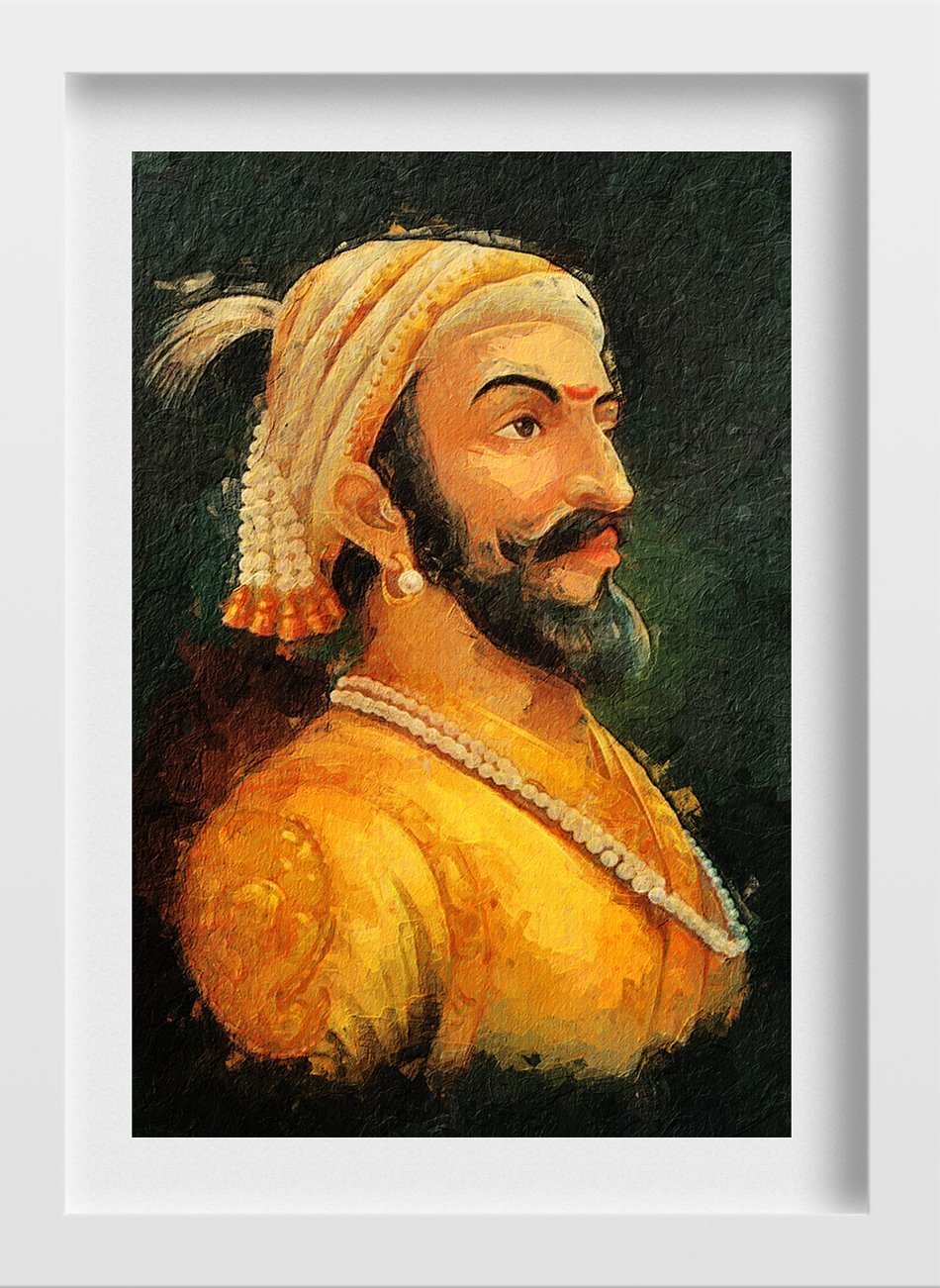 Chatrapati Shivaji Maharaj Painting - Meri Deewar 2 : 3 Vertical Premium Wall Art Canvas by MeriDeewar