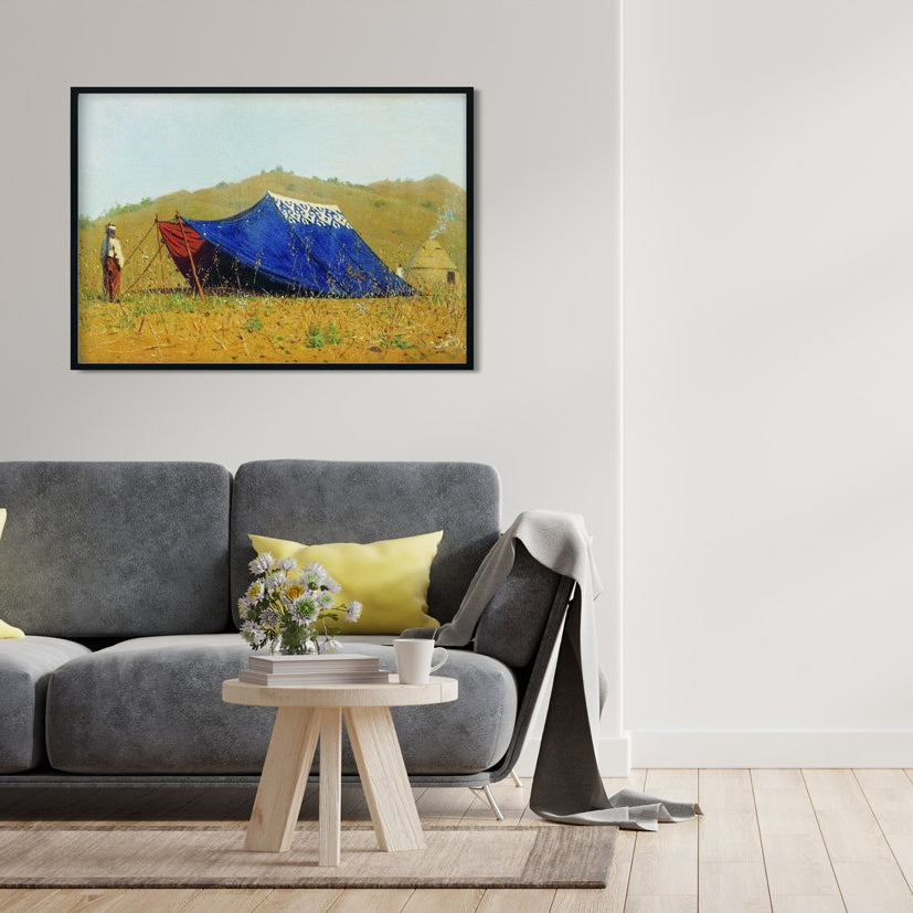 China tent Painting - Meri Deewar 3 : 2 Horizontal Premium Wall Art Canvas by MeriDeewar