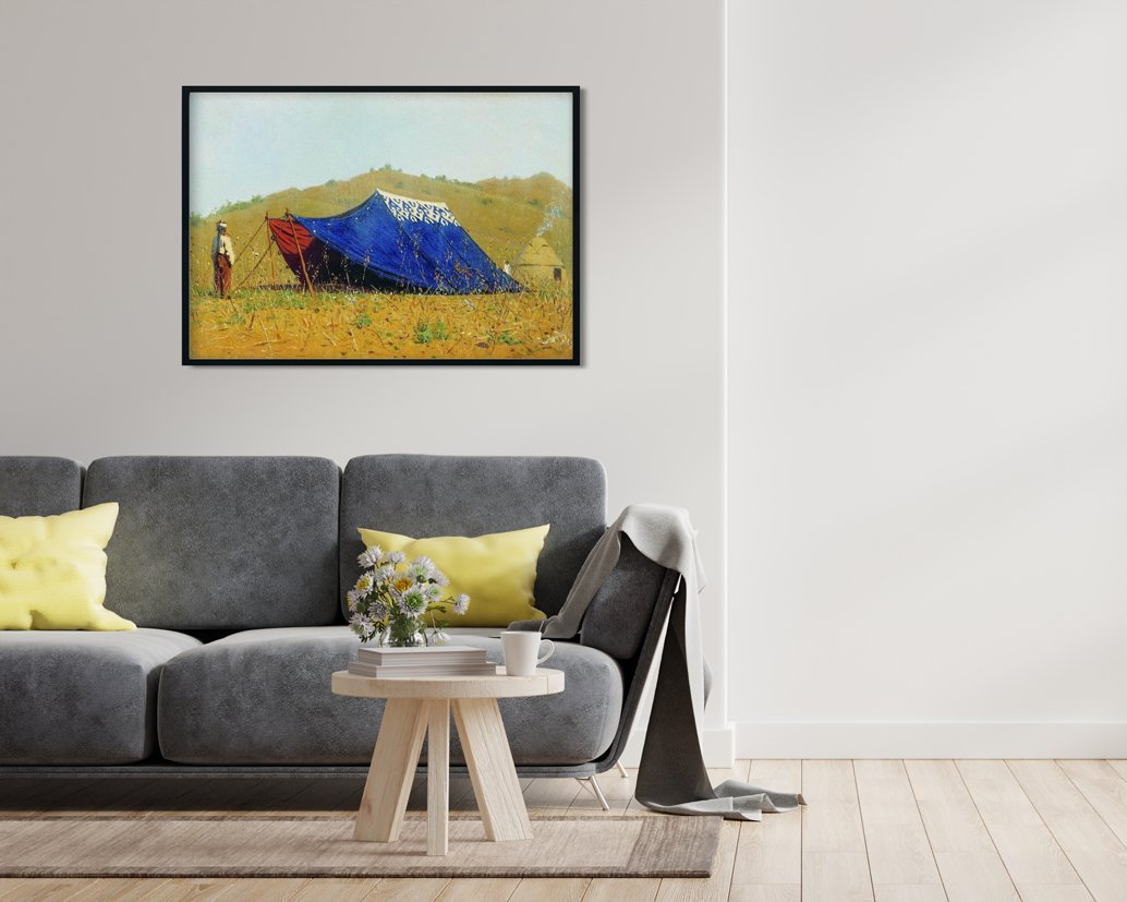 China tent Painting - Meri Deewar 3 : 2 Horizontal Premium Wall Art Canvas by MeriDeewar
