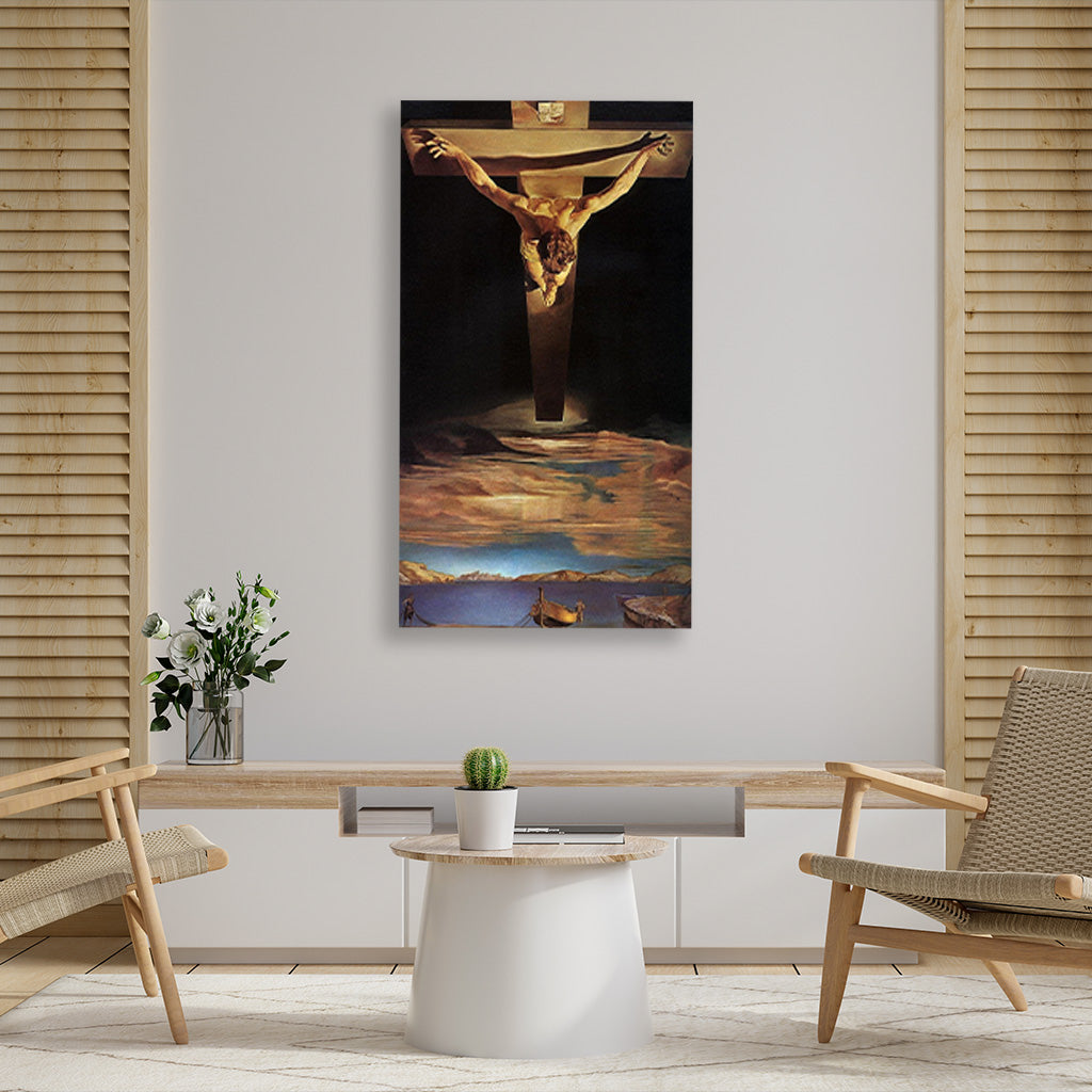Christ of ST.john of the cross Painting - Meri Deewar 4 :5 Vertical Premium Wall Art Canvas by MeriDeewar
