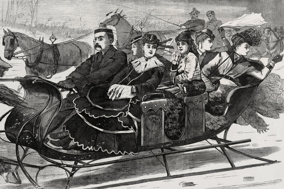 Christmas Belles painting -Meri Deewar 3 : 2 Horizontal Premium Wall Art Canvas by MeriDeewar