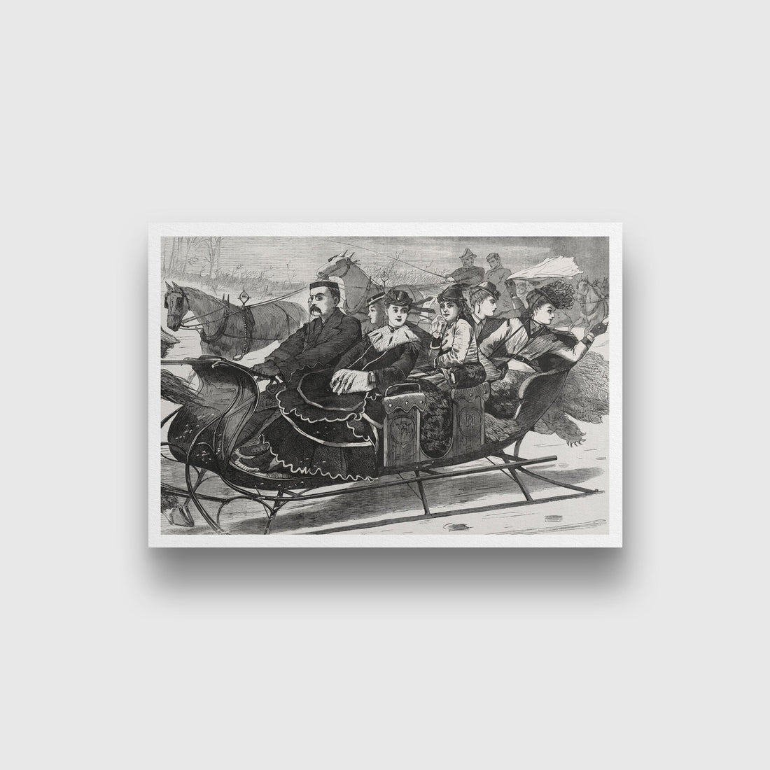 Christmas Belles painting -Meri Deewar 3 : 2 Horizontal Premium Wall Art Canvas by MeriDeewar