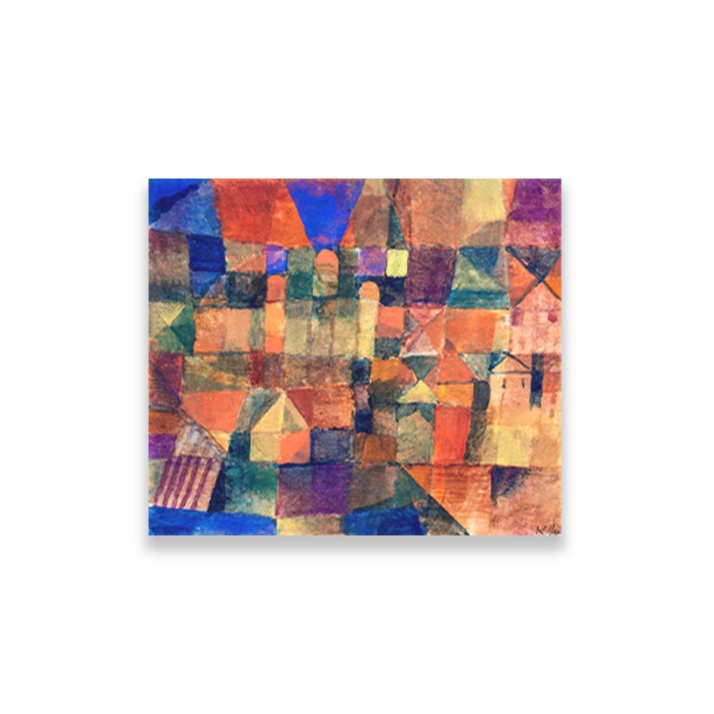 City with the three domes painting - Meri Deewar 6 : 5 Horizontal Premium Wall Art Canvas by MeriDeewar